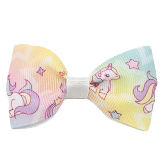 🎀HANDMADE🎀 Set of 6 Lovely Floral Print Hair Bow Clips for Girls,  2.75"x1.5" - Picture 5 of 7